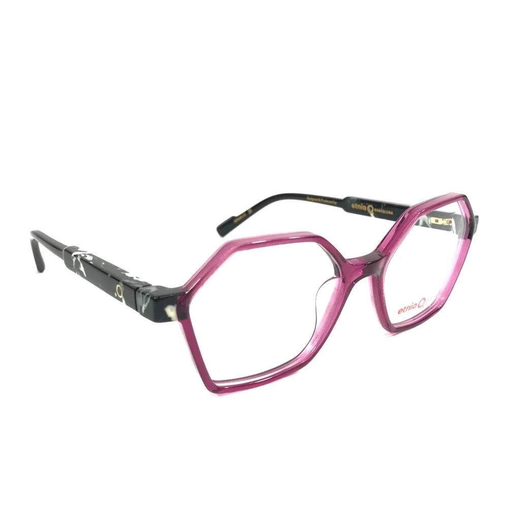 Etnia Barcelona Eyeglasses Frames XYLO PUBK Purple Black Full Rim 51-16-135